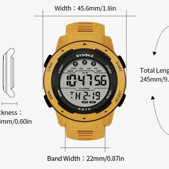 Men Waterproof Digital Sports Watch Military Tactical LED Backlight Wristwatch - Picture 3 of 7